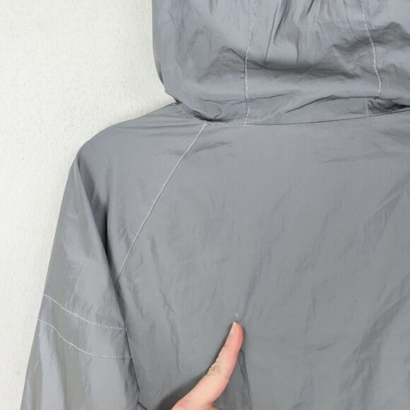 Imperial Motion Jacket Womens Small Silver Gray Camber Reflective Hooded Zip Up - Picture 14 of 16